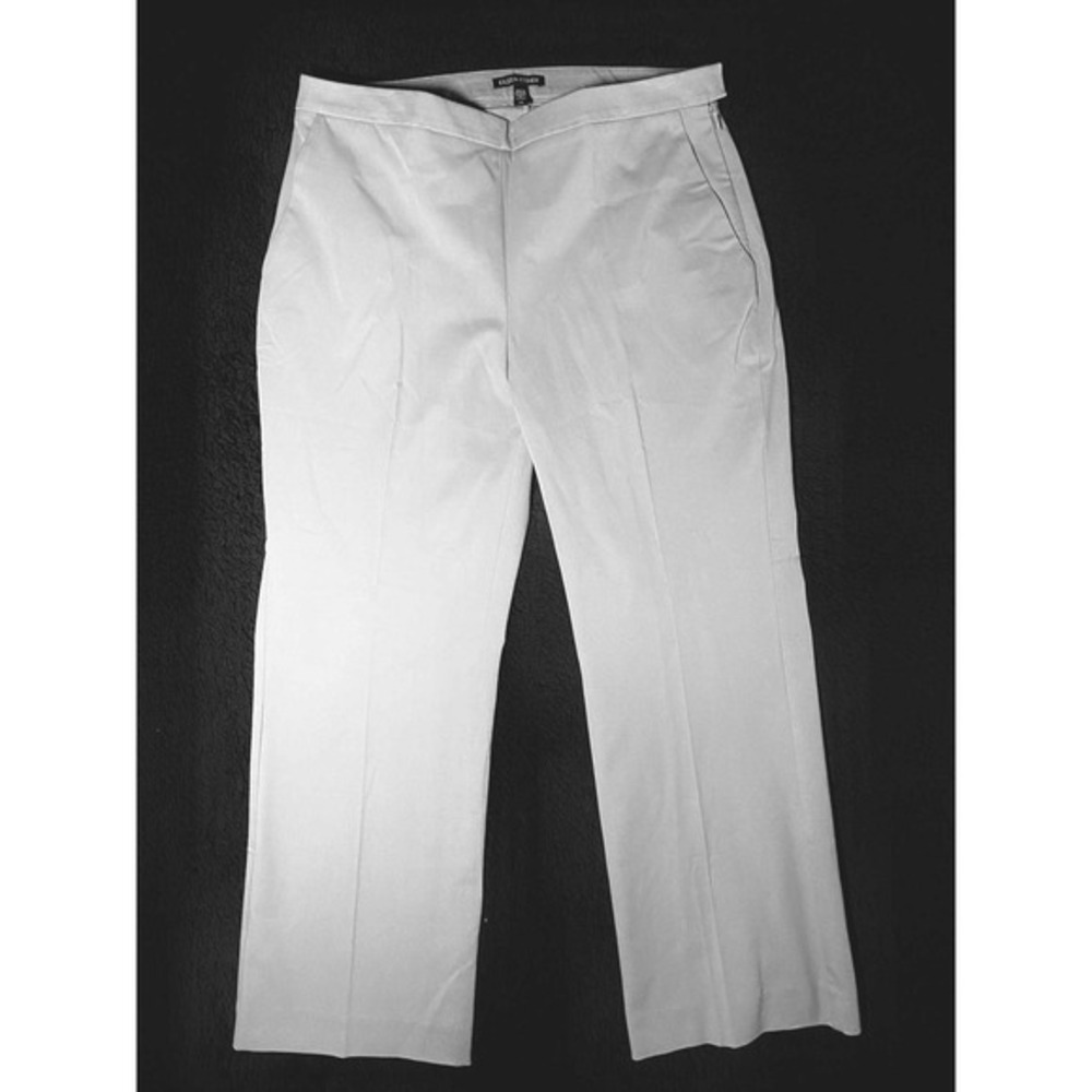 Eileen Fisher‎ Women's Gray Stretch Ankle Pants Career Casual Trousers Size 10